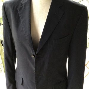 Men’s Banana Republic Navy cotton suit jacket 38S  pants 33 x 34